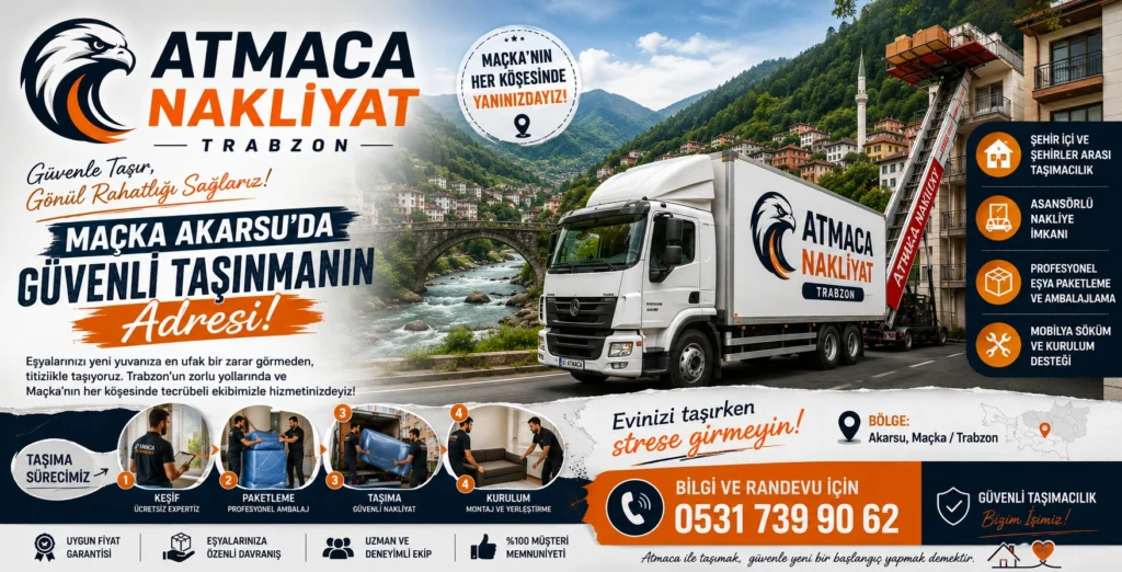 Trabzon Maçka kartı asansörle evden eve nakliyat asansörlü eşya çıkartma